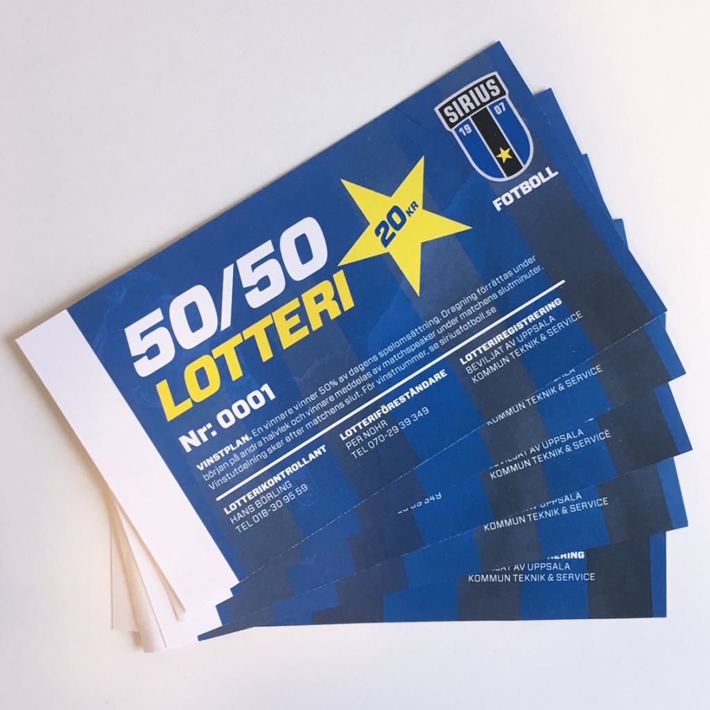 50/50-biljetter till Sirius hemmapremiär 2017