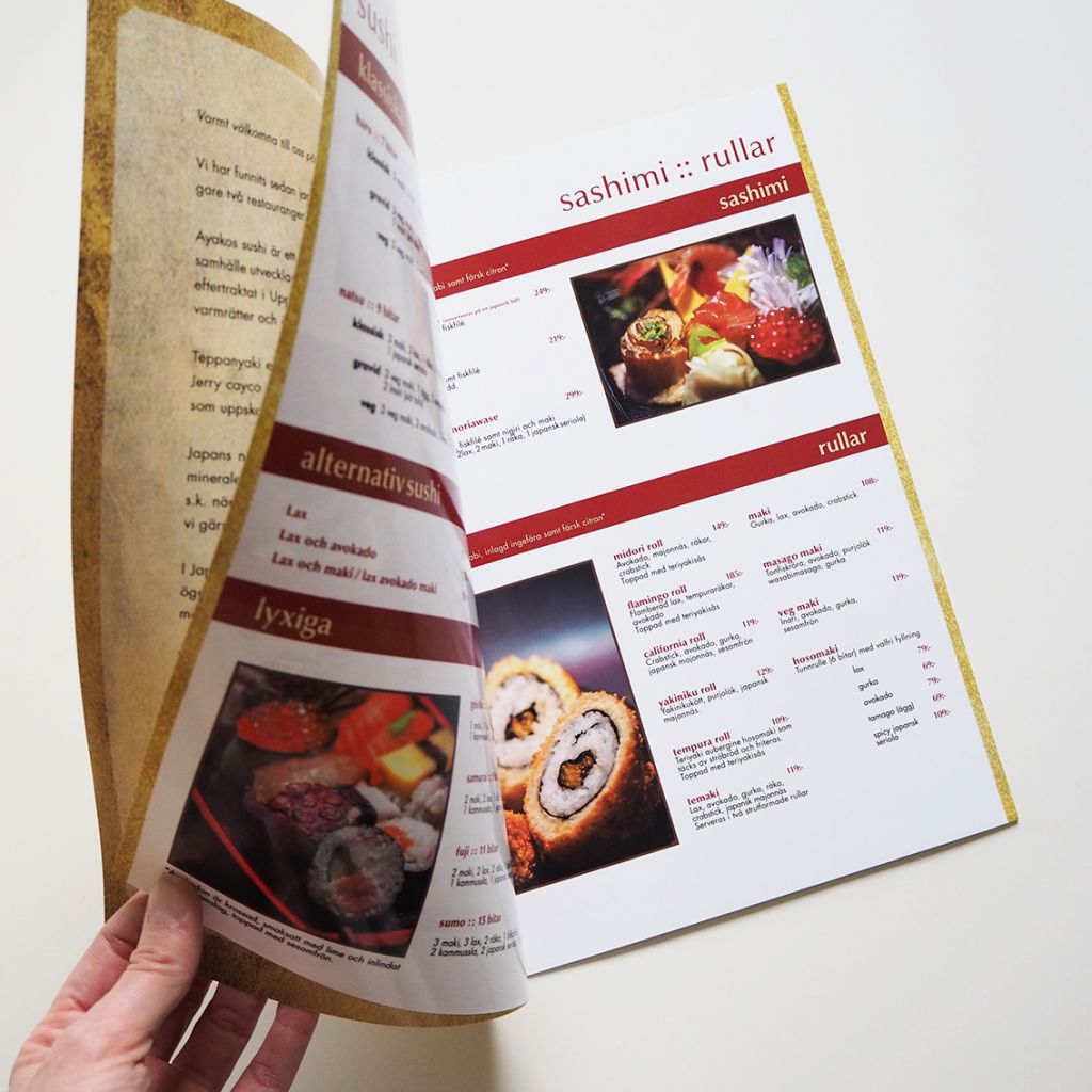 Meny till Ayakos Sushi – bild 6