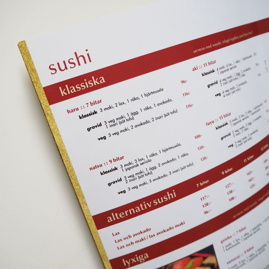 Meny till Ayakos Sushi – bild 3