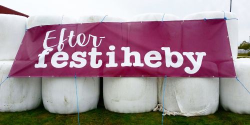 Banderoll till Heby kommun