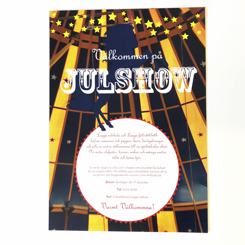 Julshowsaffisch till Lagga ridskola – bild 2