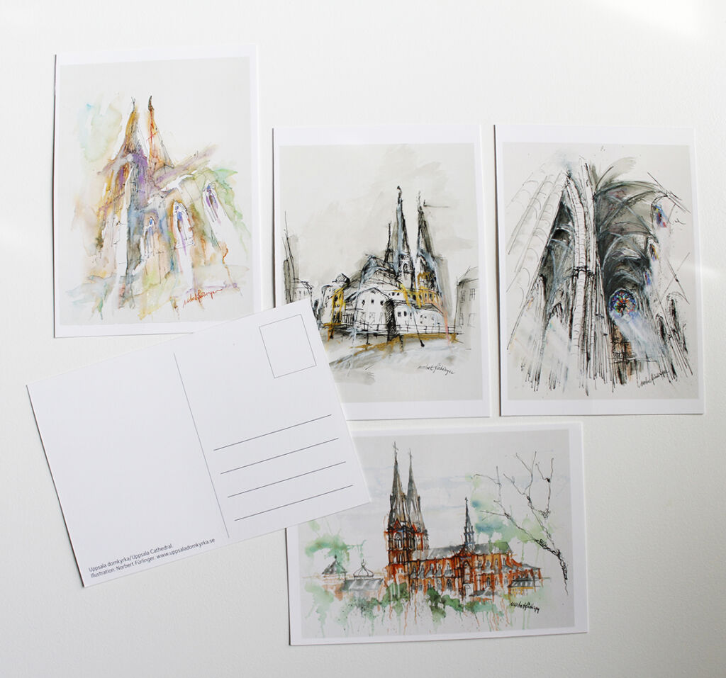 Uppsala domkyrka-vykort – bild 3