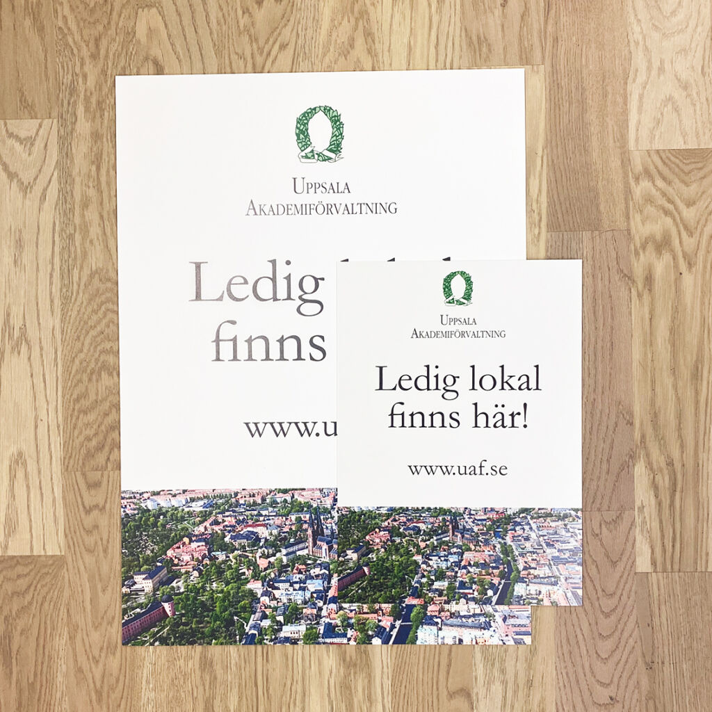 Inomhusskyltar till Uppsala Akademiförvaltning